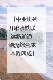 中亚班列开辟水铁联运新通道 物流综合成本降四成